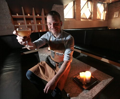 PHIL HOSSACK / WINNIPEG FREE PRESS - Josey Krahn poses in his "Bar at Forth" Friday afternoon, just a couple blocks from his brother's estabishment.  See Bart's story. May 6, 2016