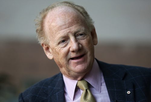 MIKE DEAL / WINNIPEG FREE PRESS  John Ralston Saul during an interview with the Winnipeg Free Press before a citizenship ceremony at the Canadian Museum for Human Rights Monday morning.   160509 Monday, May 09, 2016