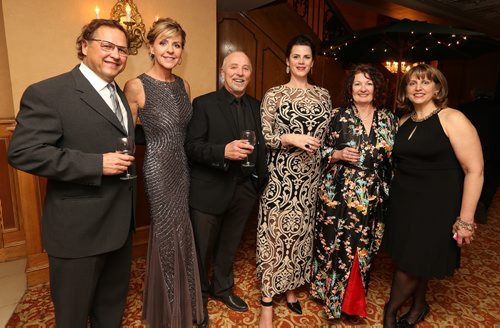 JASON HALSTEAD / WINNIPEG FREE PRESS  L-R: Larry Kimacovich (table sponsor), George Belanger, Kim Lavilla (gala co-chair), Susan Belanger and Carolyn Eva-Meadows (gala co-chair) at the annual In the Mood Gala frundraiser for the Mood Disorders Association of Manitoba on April 23, 2016, at the Fort Garry Hotel.   (See Social Page)