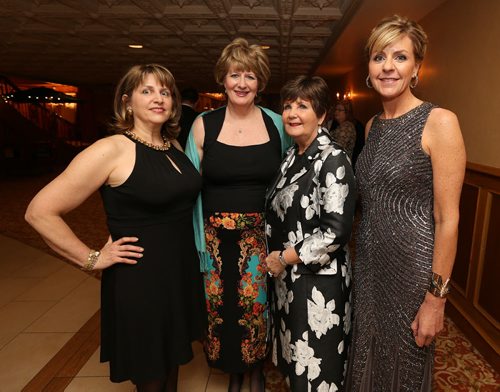 JASON HALSTEAD / WINNIPEG FREE PRESS  L-R: Carolyn Eva-Meadows (gala co-chair), Tara Brousseau-Snider (executive director of the Mood Disorders Association of Manitoba), Bonnie Buhler (event sponsor), and Charlotte Sytnyk (MDAM director of development) at the annual In the Mood Gala frundraiser for the MDAM on April 23, 2016, at the Fort Garry Hotel. (See Social Page)