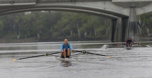 WAYNE GLOWACKI / WINNIPEG FREE PRESS  49.8 Training Basket. Emma Gray, a rower who has been identified as a podium potential athlete. She trains daily at the Winnipeg Rowing Club along the Red River. Scott Billeck story May 11  2016