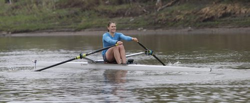 WAYNE GLOWACKI / WINNIPEG FREE PRESS  49.8 Training Basket. Emma Gray, a rower who has been identified as a podium potential athlete. She trains daily at the Winnipeg Rowing Club along the Red River. Scott Billeck story May 11  2016