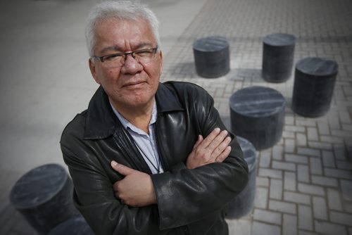 JOHN WOODS / WINNIPEG FREE PRESS David Munroe, a volunteer with the Vision Quest, an Aboriginal business, community and economic development conference is photographed Sunday, May 15, 2016 in Osborne Village.