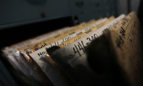 PHIL HOSSACK / WINNIPEG FREE PRESS -  Old file cabinets containing records on individual airmen.  See Kevin Rollason's story.   May 16, 2016