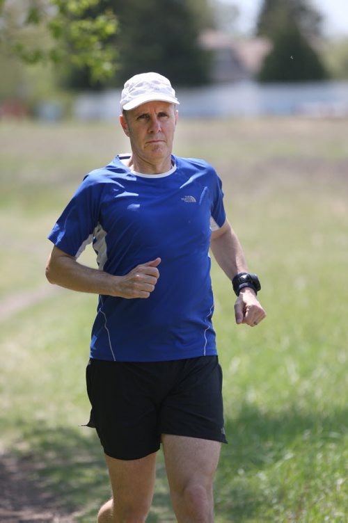 JOE BRYKSA / WINNIPEG FREE PRESS Dwayne Sandall. He's the race director for the Spruce Woods Ultra and an avid ultra marathon runner himself. Since 2008, he has run every single day - over 3,000 days by my count now.(see Scott Billeck Training Basket story)