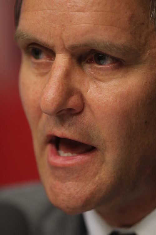 MIKE DEAL / WINNIPEG FREE PRESS  PC Cameron Friesen, Minister of Finance announced that his department has discovered the previous NDP government may have misled Manitobans on the size of the deficit which they are now saying is $1.012 Billion.   160518 Wednesday, May 18, 2016