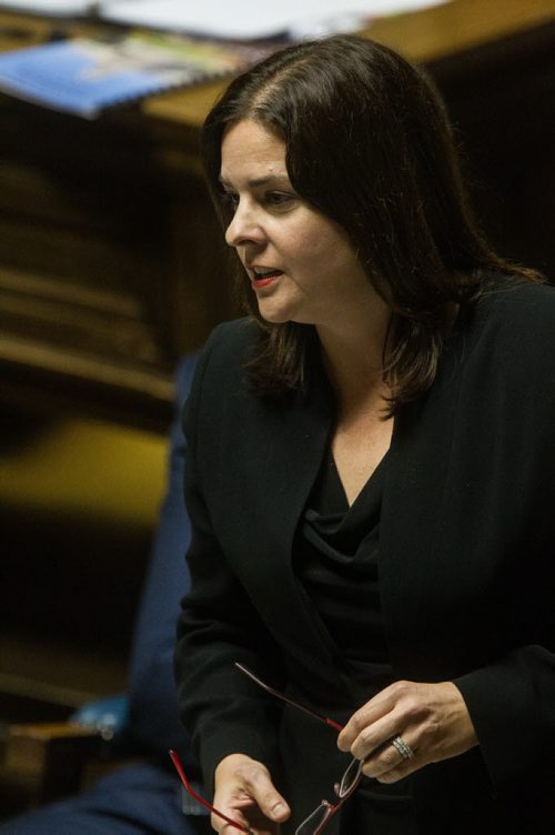 MIKE DEAL / WINNIPEG FREE PRESS Heather Stefanson Minister of Justice / Attorney General, MLA for Tuxedo during the first Question Period of the 41st sitting of the Legislature of the Province of Manitoba. 160517 - Tuesday, May 17, 2016