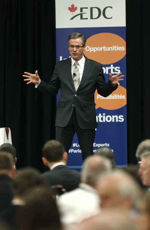 WAYNE GLOWACKI / WINNIPEG FREE PRESS     Peter Hall, the chief economist with Export Development Canada gave a speech about the state of affairs in the world of exports. The presentation Thursday was held in the RBC Convention Centre. Martin Cash  story May 19  2016