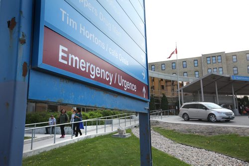 RUTH BONNEVILLE / WINNIPEG FREE PRESS  Outside photo of St. Boniface Hospital for story on how the hospital is at full capacity.    May 19, , 2016