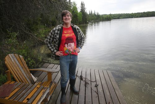 JOE BRYKSA / WINNIPEG FREE PRESS  Cottager Ian Baragar on Florence Lake happy forest fire just missed his lake   ., May 24 , 2016.(see Nick Martin  story)
