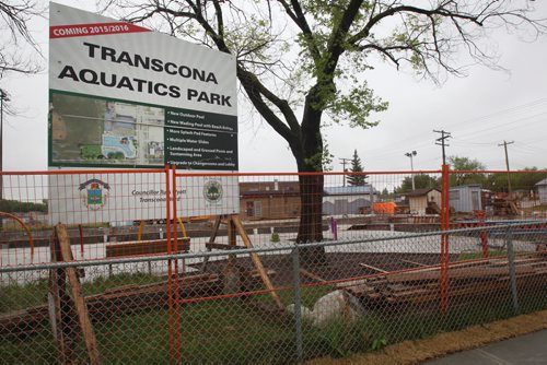 JOE BRYKSA / WINNIPEG FREE PRESS  Transcona Aquatics Park under construction  Next to Transcona Centennial Pool at 1101 Wabasha-May 26 , 2016.(see story)