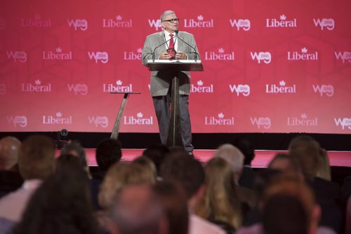 DAVID LIPNOWSKI / WINNIPEG FREE PRESS  Chief Dr. Robert Joseph delivers his Keynote during the opening of the 2016 Liberal Biennial Convention at RBC Convention Centre Thursday May 25, 2016.