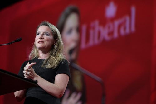RUTH BONNEVILLE / WINNIPEG FREE PRESS  Liberal convention Photos of 2015 Liberal co-chair Katie Telford speaking at the Convention Centre Friday during the Liberal convention.    May 27,  2016