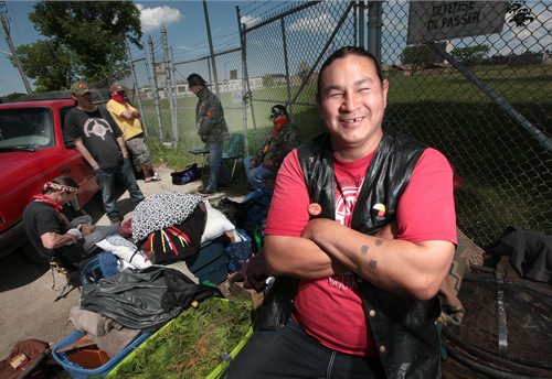 PHIL HOSSACK / WINNIPEG FREE PRESS -  Kylo Prince, a Long Plain FN member who lives in Wpg and is one of 4 peaceful protestors planning to hold sweats and sacred ceremonies at Kapyong. Theyve been there since Sunday night.See Carol Sanders story.  May 30, 2016