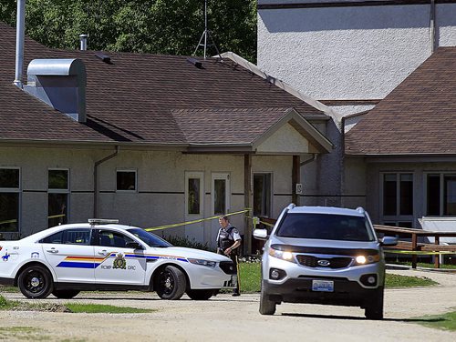 PHIL HOSSACK / WINNIPEG FREE PRESS -  RCMP check vehicles entering and leaving the Behavioral Health Foundation, scene of an incident, the facility is still closed to the public while police investigate. See story.  May 30, 2016