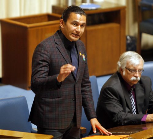 BORIS MINKEVICH / WINNIPEG FREE PRESS Manitoba Legislature - NDP Wab Kinew. May 30, 2016.