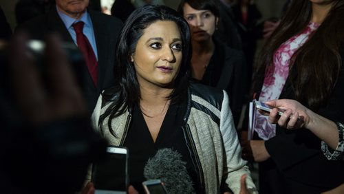 MIKE DEAL / WINNIPEG FREE PRESS Interim Liberal leader Rana Bokhari responds to the release of the new PC governments first budget in the Manitoba Legislature Tuesday afternoon. 160531 - Tuesday, May 31, 2016