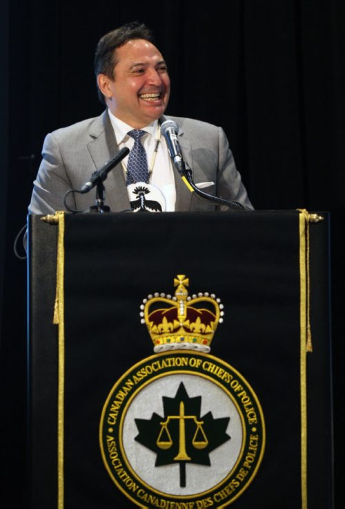 JOE BRYKSA / WINNIPEG FREE PRESS   Assembly of First Nations National Chief Perry Bellegarde will make opening remarks on the second day of the Moving Forward, Safer Futures Conference hosted by the Canadian Association of Chiefs of Police tomorrow in Winnipeg.-June 01 , 2016.(See  story)