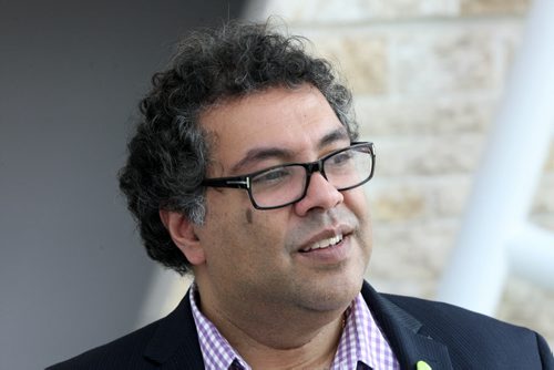 JOE BRYKSA / WINNIPEG FREE PRESS  Calgary Mayor Naheed Nenshi in the Canadian Museum for Human Rights on a tour Wednesday.June 01 , 2016.(See Aldo Santin  story)