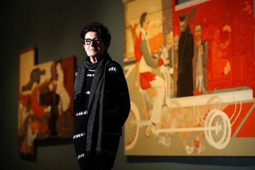 TREVOR HAGAN / WINNIPEG FREE PRESS Esther Warkov in her exhibit at the Winnipeg Art Gallery, Saturday, June 4, 2016. For Tuesday ENT front