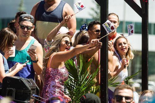 MIKE DEAL / WINNIPEG FREE PRESS Participants of the Pride Parade Sunday. 160605 - Sunday, June 05, 2016