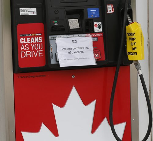 WAYNE GLOWACKI / WINNIPEG FREE PRESS   The Petro-Canada station on Grant Ave. at Nathaniel St. was out of gasoline Monday morning. Murray McNeill story  June 6   2016