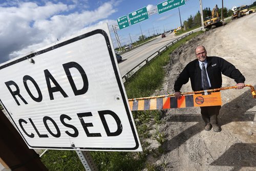 JOHN WOODS / WINNIPEG FREE PRESS West St Paul mayor Bruce Henley is photographed at a sewer construction project at Main and the Perimeter Monday, June 6, 2016. His community has joined the city of Winnipeg in this new sewer project.