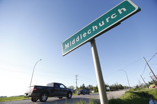 JOHN WOODS / WINNIPEG FREE PRESS Middlechurch sign in the RM of West St Paul Monday, June 6, 2016.