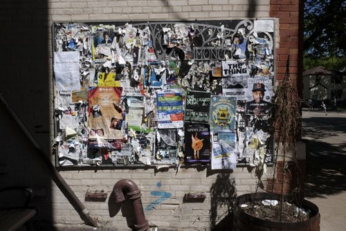 ZACHARY PRONG / WINNIPEG FREE PRESS  A community poster board on Westminster Ave. Tuesday, June 7, 2016.