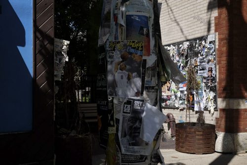 ZACHARY PRONG / WINNIPEG FREE PRESS  A community poster board on Westminster Ave. Tuesday, June 7, 2016.