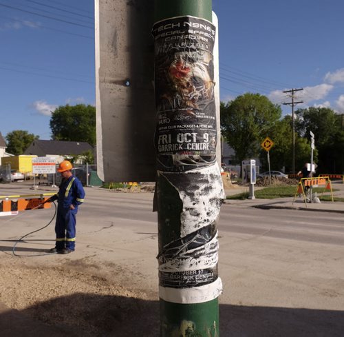 ZACHARY PRONG / WINNIPEG FREE PRESS  Posters on Selkirk Ave. on June 7, 2016.