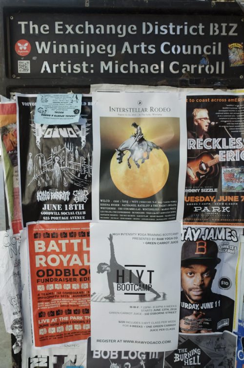 ZACHARY PRONG / WINNIPEG FREE PRESS  A community poster board on Albert St. on June 7, 2016.