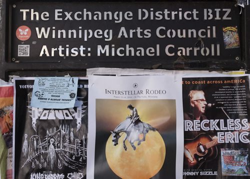 ZACHARY PRONG / WINNIPEG FREE PRESS  A community poster board on Arthur St on June 7, 2016.