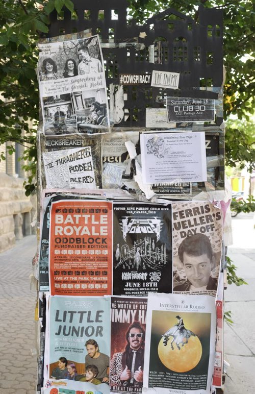 ZACHARY PRONG / WINNIPEG FREE PRESS  A community poster board on Mc Dermot Ave. on June 7, 2016.