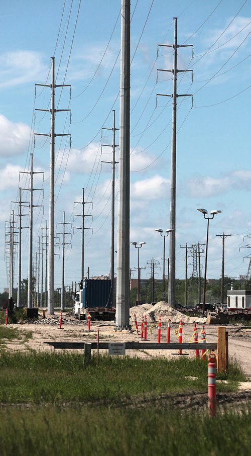 PHIL HOSSACK / WINNIPEG FREE PRESS -  Manitoba Hydro's Corridor between Chevrier looking north to Clarence.  See Aldo Santin story.  June 7, 2016