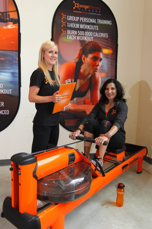 BORIS MINKEVICH / WINNIPEG FREE PRESS Orange Theory Fitness on Taylor Ave.   (L-R) Kathleen Skinner, owner/studio manager, and Ruth Asper, owner, are about to open up a new gym that's part of an American franchise, It offers group high intensity interval training in which participants watch each other's heart rates on giant television screens for all to see. The goal is to get into the "Orange Zone."  REPORTER - Shamona Harnett. June 8, 2016.