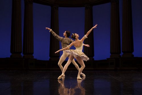ZACHARY PRONG / WINNIPEG FREE PRESS  Royal Winnipeg Ballet School (RWB) Professional Division Dancers Monika Haczkiewicz and Brandon Lockhart perform at the Royal Manitoba Theatre Centre on Wednesday, June 8, 2016 in preparation for Spotlight which runs from Thursday, June 9 to Saturday June 11, 2016. The show will include traditional works and two premieres; Romani Song choreographed by Oleksandra Kondratyeva and a reimagining of Hans Christian Anderson's story Little Match Stick girl by Phillipe-Alexandre Jacques.