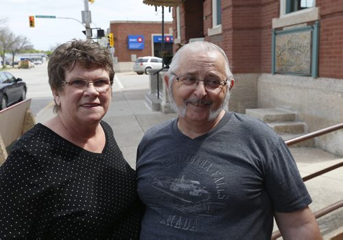 WAYNE GLOWACKI / WINNIPEG FREE PRESS     Gordon and Marie Kanne on the streets of Selkirk, Mb. Thursday are interviewed after the announcement the Headingley-based Exclusive Bus Lines is taking over the Selkirk-to-Winnipeg bus service that Beaver Bus Lines is halting July 1. Bill Redekop story. June 9  2016