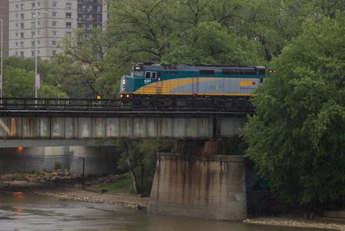 MIKE DEAL / WINNIPEG FREE PRESS A Via Rail train leaves the station in Winnipeg headed for Churchill, Manitoba. The 48-hour trip may be cut short once they reach The Pas as unionized Via Rail employees may go on strike less than 12 hours into the trip. 160612 - Sunday, June 12, 2016