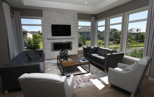 WAYNE GLOWACKI / WINNIPEG FREE PRESS    Homes.   10 Willow Landing in Pritchard Farm Southlands Village. Living room area in the great room with a view.¤ Irwin Homes rep is Andrew Koop. Todd Lewys story    June 13  2016
