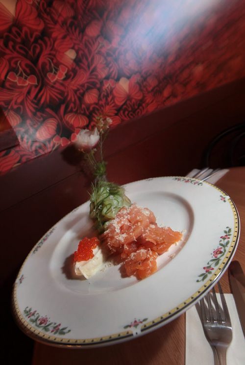 PHIL HOSSACK / WINNIPEG FREE PRESS - Smoked Arctic Char is one of the highlights of the eccentrically decorated Clementine Cafe.See Review.  June 13, 2016