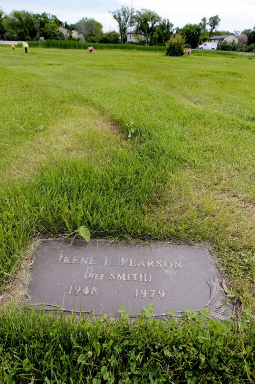 BORIS MINKEVICH / WINNIPEG FREE PRESS Irene Emily Pearson is buried in Garry Memorial Park (Thomson in the Park) on McGillvary.  June 14, 2016.