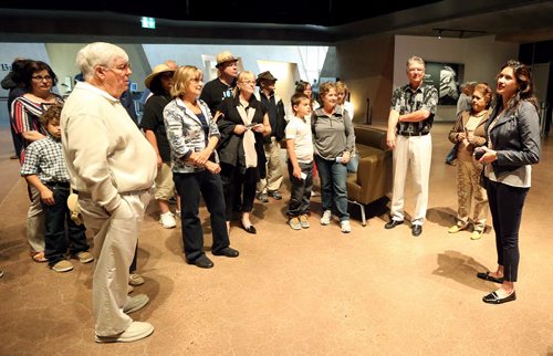 JASON HALSTEAD / WINNIPEG FREE PRESS  Alumni representative Romona Goomansingh prepares to help lead members of the University of Toronto Alumni Group (Winnipeg Chapter) on a tour of the Canadian Museum for Human Rights on June 4, 2016. (See Social Page)