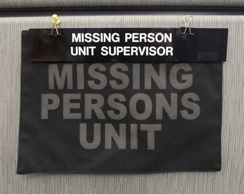JOE BRYKSA / WINNIPEG FREE PRESSWinnipeg Police Service missing persons unit banner in new headquarters- June 16, 2016  -(See Kevin Rollason story) ( Eds This ride along was restricted on what we could photograph- one detective would not be named or photographed ( male )- We were not allowed to photograph detectives arriving outside or near a scene of investigation- Nor were we allowed to photograph any youths in any manner)
