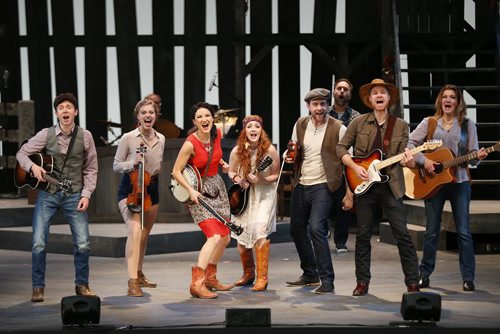 JOHN WOODS / WINNIPEG FREE PRESS The cast from the Ring Of Fire, which is about Johnny Cash, performs at their dress rehearsal at Rainbow Stage Monday, June 20, 2016.