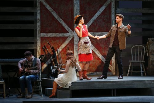 JOHN WOODS / WINNIPEG FREE PRESS The cast from the Ring Of Fire, which is about Johnny Cash, performs at their dress rehearsal at Rainbow Stage Monday, June 20, 2016.