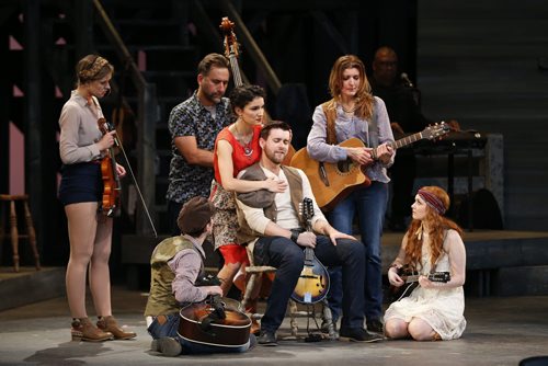 JOHN WOODS / WINNIPEG FREE PRESS The cast from the Ring Of Fire, which is about Johnny Cash, performs at their dress rehearsal at Rainbow Stage Monday, June 20, 2016.