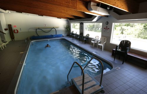 WAYNE GLOWACKI / WINNIPEG FREE PRESS  Homes. Condo at Unit # 1109 at 70 Plaza Drive, Sterling Towers .  A swimming pool in the recreation complex that is in a separate building near the condo.The realtor is Eric Neumann.  Todd Lewys story  June 21  2016