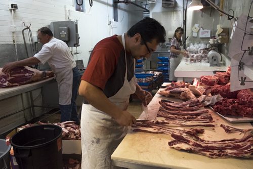 ZACHARY PRONG / WINNIPEG FREE PRESS  Riyad Suleyman, who was also a butcher in Syria, at work on June 15, 2016.