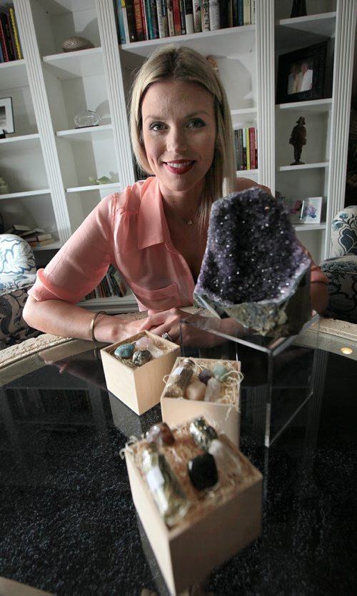PHIL HOSSACK / WINNIPEG FREE PRESS - Kiera Fog and her products, a former FP intern, she sells Crystals as Bouquets for special events.  - See story. June 24, 2016